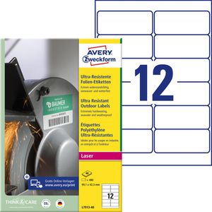 Folienetiketten Zweckform L7913-40 ultra-resistent