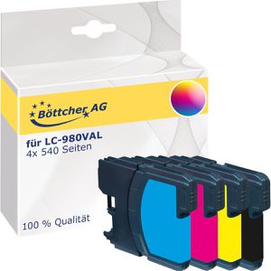 Tinte Böttcher-AG für Brother LC-980VAL Value Pack