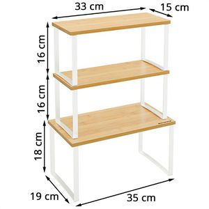 Produktbild für Küchenregal Songmics KCS014W01, braun, 3er Set