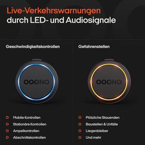 Produktbild für Blitzerwarner OOONO CO-DRIVER NO2, mit USB und Akku