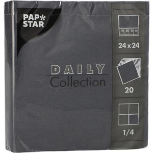 Servietten Papstar Daily Collection, schwarz