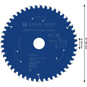 Produktbild für Kreissägeblatt Bosch Expert Aluminium Cordless, 2608902116