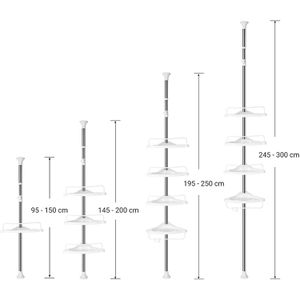 Produktbild für Duschablage Songmics BCB02SW, weiß-silber
