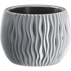 Produktbild für Übertopf Prosperplast Sandy Bowl, steingrau, Ø 14 x 11 cm