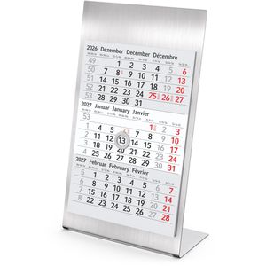 Tischkalender Geiger Desktop Edelstahl, Aufstellkalender