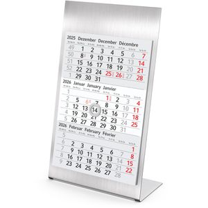 Tischkalender Geiger Desktop Edelstahl, Jahr 2026