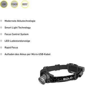 Produktbild für Stirnlampe Ledlenser Solidline SH6 wiederaufladbar