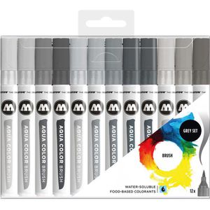 Brush-Pen Molotow Aqua Color Brush Grey Set