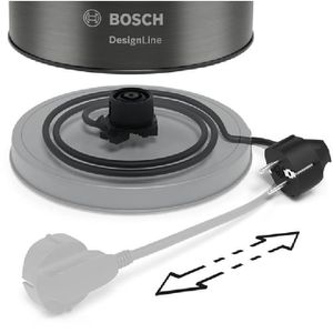 Produktbild für Wasserkocher Bosch DesignLine TWK5P475, grau