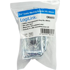 Produktbild für Kabelführungsbügel LogiLink OR0002, silber, 1 HE