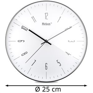 Produktbild für Wanduhr Mebus 18950, Kunststoff, analog, Quarzuhr