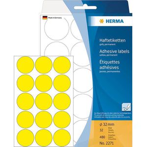 Markierungspunkte Herma 2271, gelb