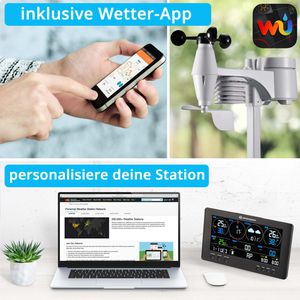 Produktbild für Wetterstation Bresser 7002586, 7-in-1, Funk, Wlan, digital