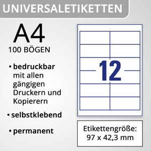Produktbild für Universaletiketten Zweckform 3659, selbstklebend, weiß