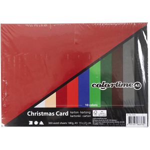 Produktbild für Tonpapier Colortime Weihnachts-Karton, A5