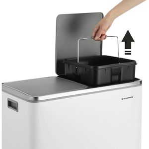 Produktbild für Mülleimer Songmics LTB60WT, weiß