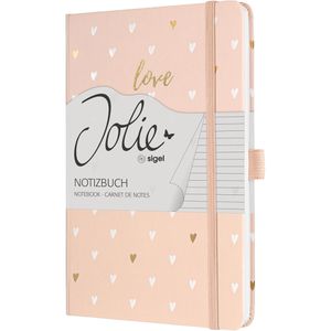 Produktbild für Notizbuch Sigel Jolie Rose Love, JN33, Karton Hardcover