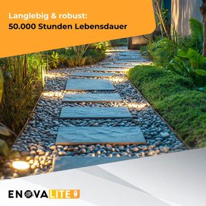 Produktbild für Wegeleuchte Enovalite ELED700300, silber, mit 230 V Netzstrom