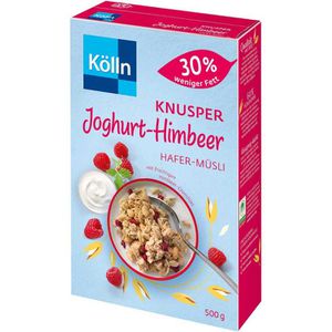 Kölln Müsli Knusper Joghurt Himbeer, 30% weniger Fett, 500g