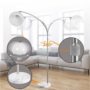 Produktbild für Stehlampe Monzana 105413, weiß/silber, 200 cm
