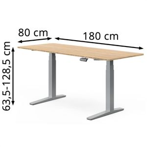 Produktbild für Schreibtisch FlexiSpot E7S-Pro 2026, ahorn / grau