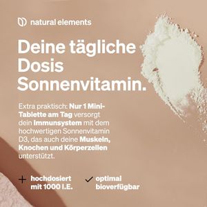 Produktbild für Vitamin-D natural-elements 365 Tabletten