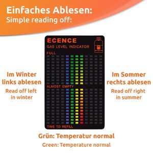Produktbild für Gasflaschen-Füllstandsanzeige ECENCE 14040106