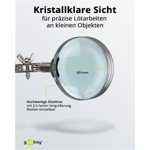 Produktbild für Löthilfe Goobay 76560, mit Lupe