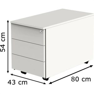Produktbild für Rollcontainer Kerkmann start up 4557, aus Holz, weiß