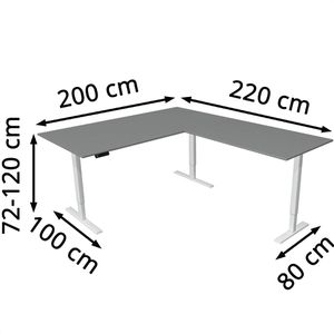 Produktbild für Schreibtisch Kerkmann Move 3, graphit / weiß