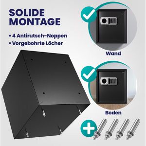 Produktbild für Tresor Deuba 107131, schwarz