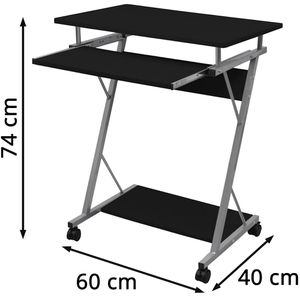 Produktbild für Computertisch vidaXL 20051, mit Rollen