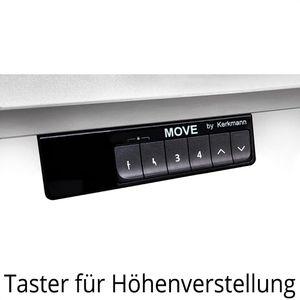 Produktbild für Schreibtisch Kerkmann Move 1 stable, lichtgrau / silber