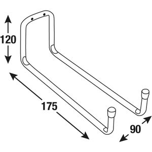 Produktbild für Wandhaken Connex DY222025, Metall