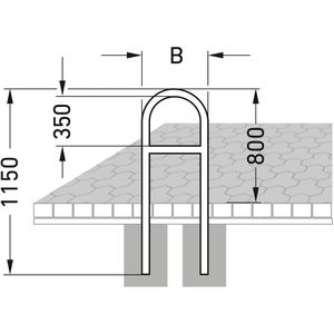Produktbild für Fahrradständer WSM 9530, Bodenmontage