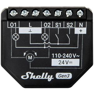 Schaltaktor Shelly 2PM Gen3, für Smart Home