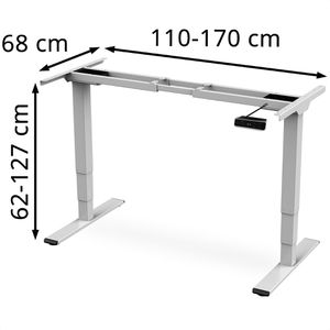 Produktbild für Schreibtischgestell Digitus DA-90433, weiß, 4 Memoryspeicher