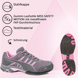 Knit 39 Böttcher pink, Synthetik, Damen, Celerity Puma-Safety – Sicherheitsschuhe HRO, S1, Gr. AG Halbschuhe, Low