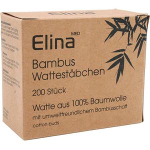 Wattestäbchen Elina-med Bambus, Papier, 7,5cm