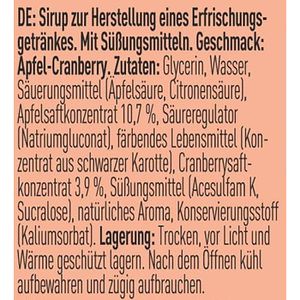 Produktbild für Sirup More Zerup Apple-Cranberry, zuckerfrei