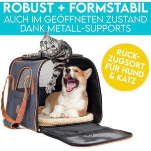 Produktbild für Tiertransportbox HUND-IST-KÖNIG Gr. S, aus Stoff