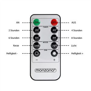 Produktbild für LED-Kerze Monzana 107579 Echtwachs creme