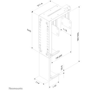 Produktbild für PC-Halterung Neomounts CPU-D100BLACK
