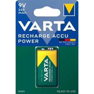 Produktbild für Akku Varta Recharge Power 56722, 9V, 200 mAh