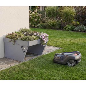 Produktbild für Mähroboter-Garage Mendler HWC-P41, grau, aus Stahl