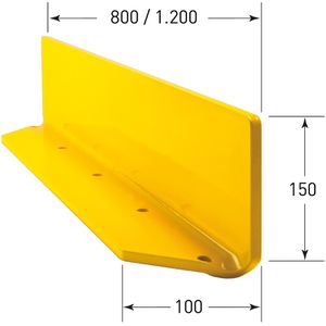 Produktbild für Rammschutzbalken Moravia aus Stahl, Länge 800mm