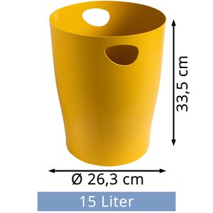 Produktbild für Papierkorb Exacompta 45308D, ECOBIN BeeBlue, safrangelb