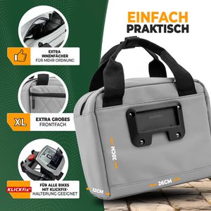Produktbild für Fahrrad-Lenkertasche Mivelo Luna, grau, 6 Liter