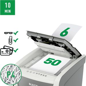 Produktbild für Aktenvernichter Leitz 8035 IQ Autofeed Small Office 50, weiß