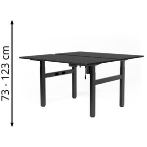 Schreibtisch FlexiSpot EH1B, Doppelarbeitsplatz, schwarz